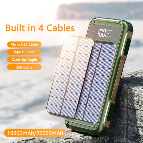 20000mAh Solar Power Bank with Type C Fast Charging